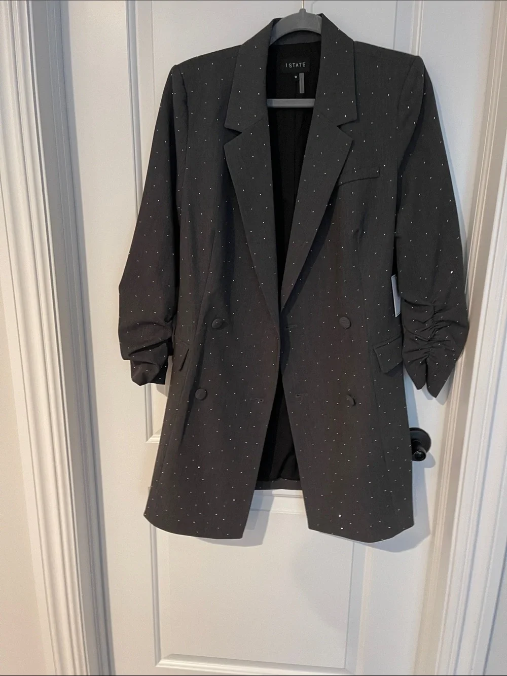 Isabel Marant Black Pin-Dot Double-Breasted Blazer with Matching Trousers